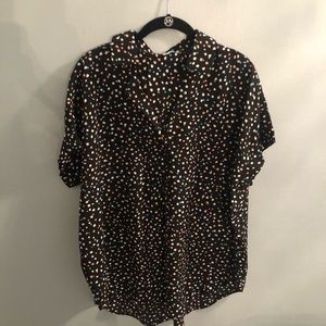 She + Sky polka dot shirt